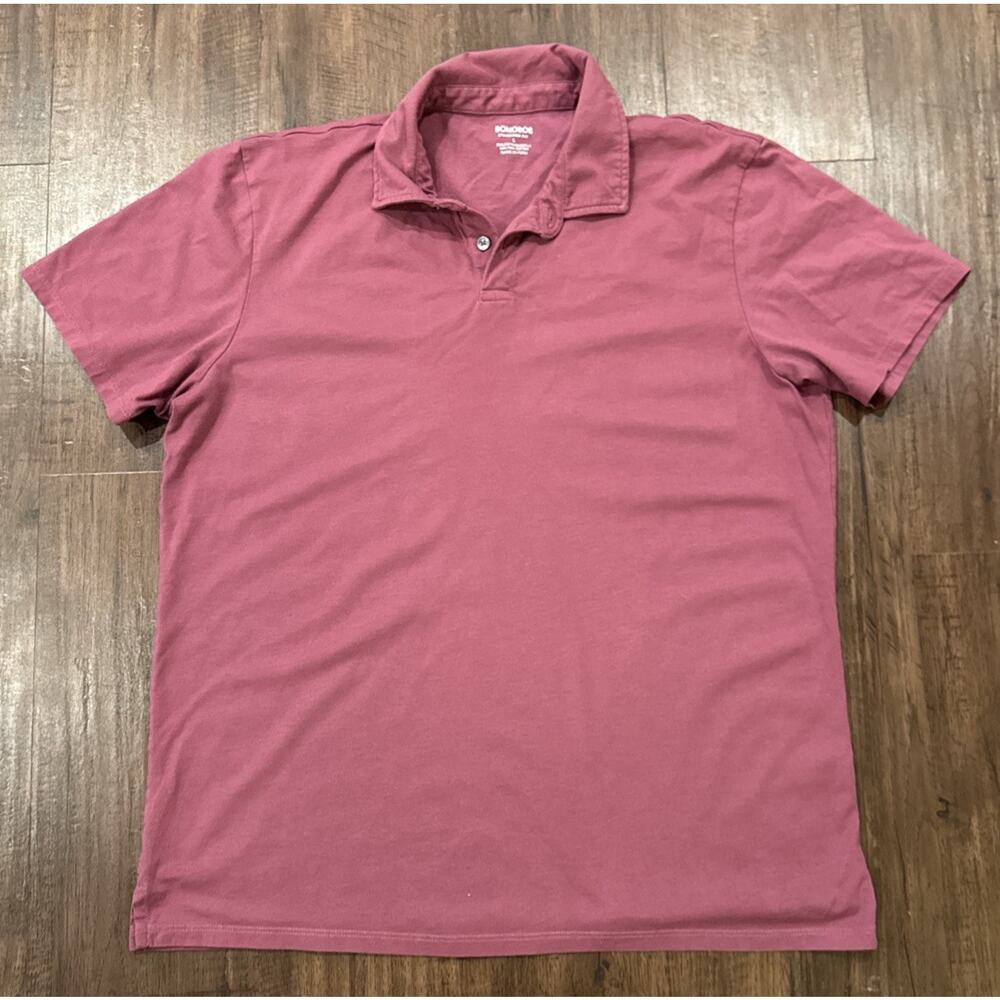 Bonobos Mens Standard Fit Pima Cotton Polo Size L Business Casual Golf Soft Knit